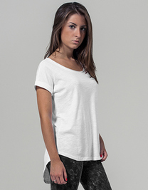 Build Your Brand BY036 Koszulka damska z wydłużonym zaokrąglonym tyłem Ladies´ Long Slub Tee
