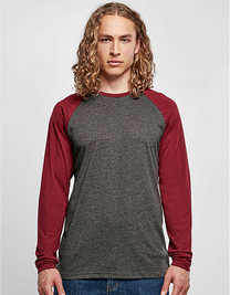 Build Your Brand BYBB023 Koszulka z długim rękawem Men´s Contrast Raglan Longsleeve T-Shirt